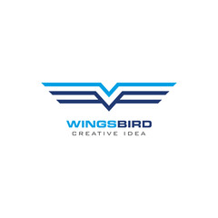 Creative Wings Concept Logo Design Template
