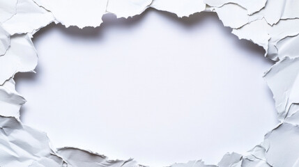 Torn paper with blank space in center, ideal for creative designs and backgrounds. texture adds depth and interest to any project