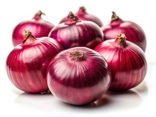 Crisp, high-resolution images of isolated red onions. Ideal for culinary websites, blogs, and recipe books.