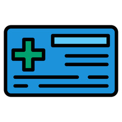 Fototapeta premium Medicalcard Icon