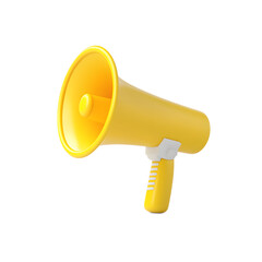 Bright Yellow Megaphone for Loud Announcements and Signaling