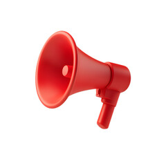 Bright Red Megaphone For Loud Announcements and Publicity
