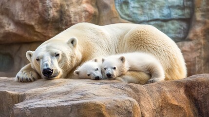 Majestic Polar Bear in Its Natural Arctic Habitat, Exhibiting Powerful Presence and Adaptability to the Harsh Polar Environment. A Symbol of Wilderness and the Fragile Ecosystem of the Arctic Region.