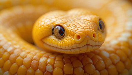 Obraz premium Close-Up of a Snake Staring Directly at the Camera