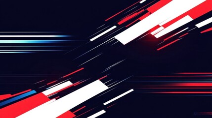 Fototapeta premium Dynamic abstract design with bold red and white streaks