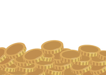 山積みのコインの背景素材