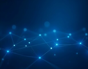 abstract digital network background with glowing blue nodes and interconnected lines, representing a futuristic and technological theme.
