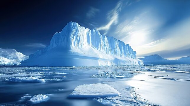 The Antarctic Aurora: A Natural Light Phenomenon Displaying Dynamic Patterns of Brilliant Colors in the Southern Sky.  