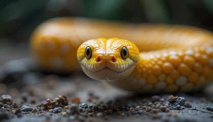 Fototapeta premium Close-Up of a Snake Staring Directly at the Camera