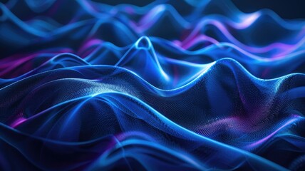 Fototapeta premium Abstract vivid colorful wave flowing express energetic texture. Seamless pattern of vividness curve swirling convey sense of harmony and wonderful scene perfect for effect and graphic design. AIG53.