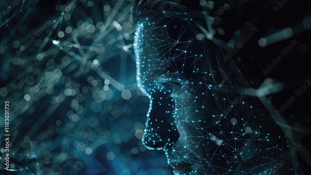 Poster explore the intersection of big data and artificial intelligence with this captivating visualization