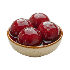 Bowl of Gulab Jamun Isolated on Transparent Background