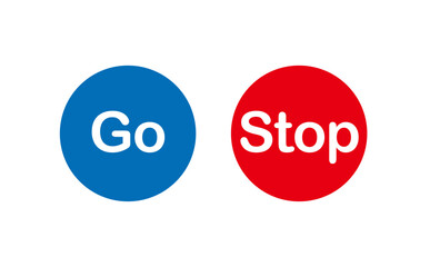 青い円のGoと、赤い円のStopのロゴマーク