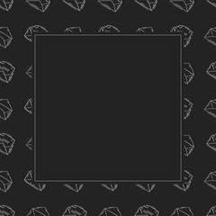 Obraz premium mail icon frame. doodle mail icon square frame. hand drawn mail icon frame background. mail icon background