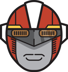 Naklejka premium ヒーローのお面