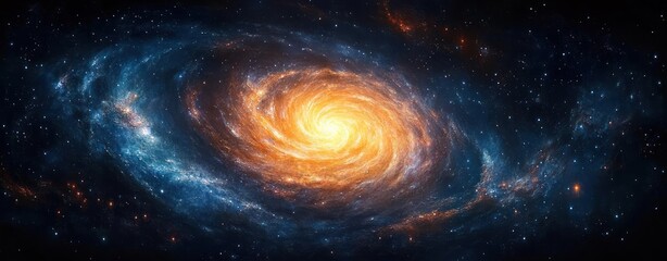 Obraz premium Stunning View of Spiral Galaxy with Cosmic Stars in a Dreamy Impressionist Style