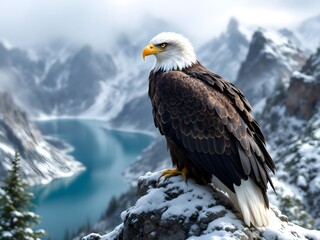 Fototapeta premium american bald eagle