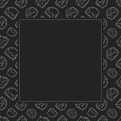 mail icon frame. doodle mail icon square frame. hand drawn mail icon frame background. mail icon background