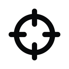 Crosshair icon. Target aim sign for mobile concept and web design. vector illustration