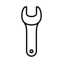 wrench icon line vector design template with trendy style