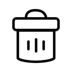vector icon trash can. Delete icon vector, Trash can, bin, Garbage sign isolated on background. vector illustration