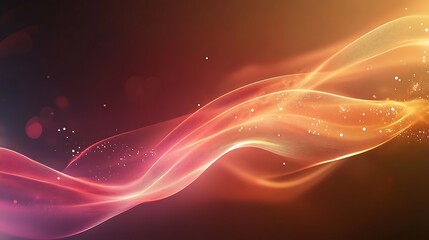 Abstract Red Orange Wave Background Design