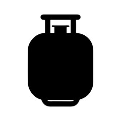 Propane gas tank icon silhouette vector illustration on white background.