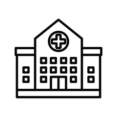 Hospital Icon. symbol for mobile concept and web design. vector illustration