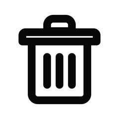vector icon trash can. Delete icon vector, Trash can, bin, Garbage sign isolated on background. vector illustration