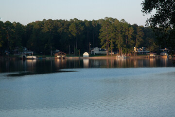 Houses at a lake