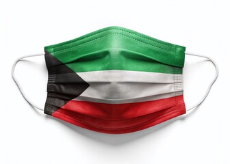 Kuwait Flag Face Mask, COVID-19 Pandemic, Patriotic Protection, Health Safety,  National Pride