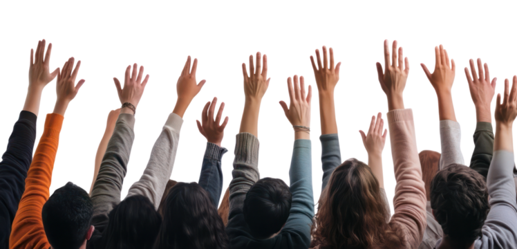 PNG Crowd people person hands collaboration.