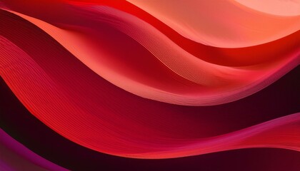 Abstract red and orange waves flowing in a dark background. Dynamic and vibrant colors.