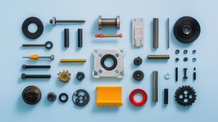 custom industrial parts, Realistic Photo, copy space for text