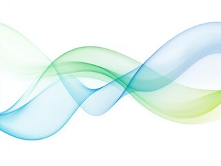 Obraz premium Abstract Blue and Green Wave Series – Flowing Gradient Curves with Smooth Transitions for Elegant Backgrounds