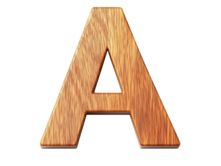 Rustic wooden alphabet letter a, a charming decorative piece for home and office decor