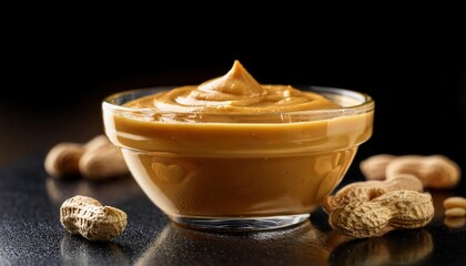 Delicious Creamy Peanut Sauce in Elegant Bowl