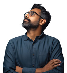 Obraz premium PNG Portrait adult contemplation photography.