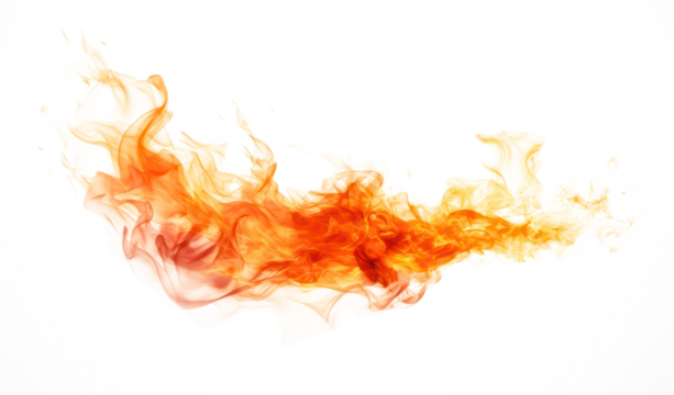 PNG fiery orange flame motion