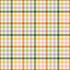 Colorful Summer Plaid Check Seamless Pattern - Cute plaid check repeating pattern design