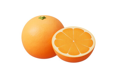 Fruit orange with sweet and refreshing taste, 3d rendering.