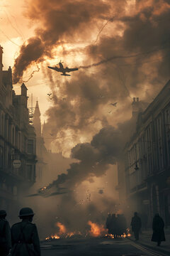 The Terrifying Ordeal of World War II Air Raids: A City Under Siege.