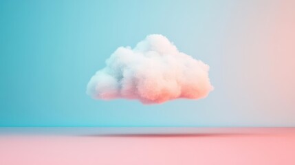 Translucent powder clouds floating in a twilight sky, pastel hues blending seamlessly, panoramic view for serenity