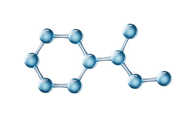 Molecule with biological and chemical concept, 3d rendering.