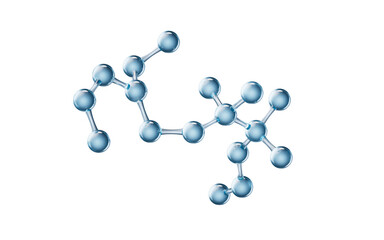 Molecule with biological and chemical concept, 3d rendering.