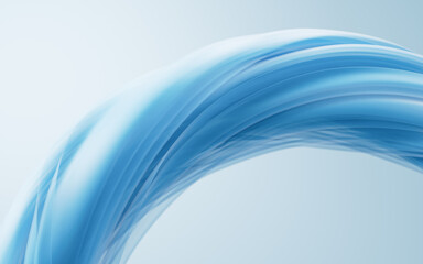 Flowing twisted blue cloth background, 3d rendering.