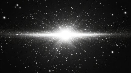 Obraz premium Cosmic Explosion: A Stellar Burst in the Dark Universe