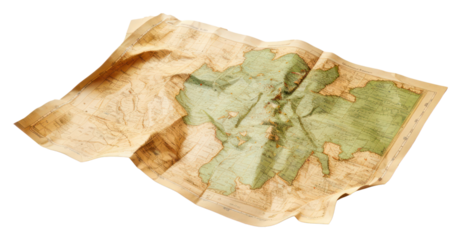 PNG Map crumpled diaper paper.