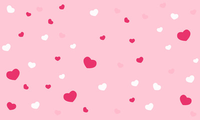 Happy Valentine's day card hearts vector background