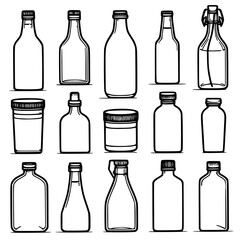 Silhouette of bottles